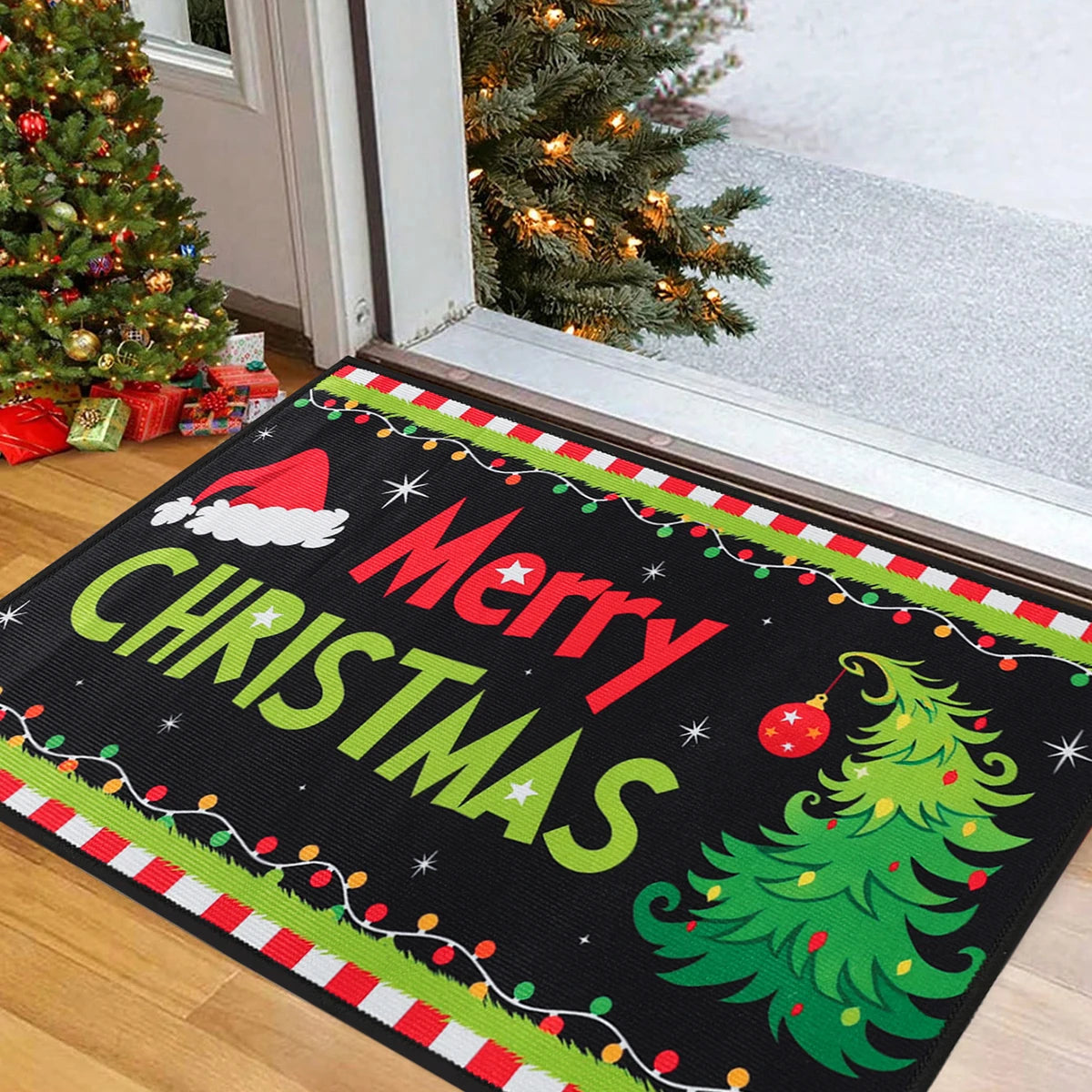 Paillasson de Noël Décorations de joyeux Noël pour la maison 2025 Navidad Natal Tapis de sol extérieur Ornement de Noël Cadeau du Nouvel An 2026