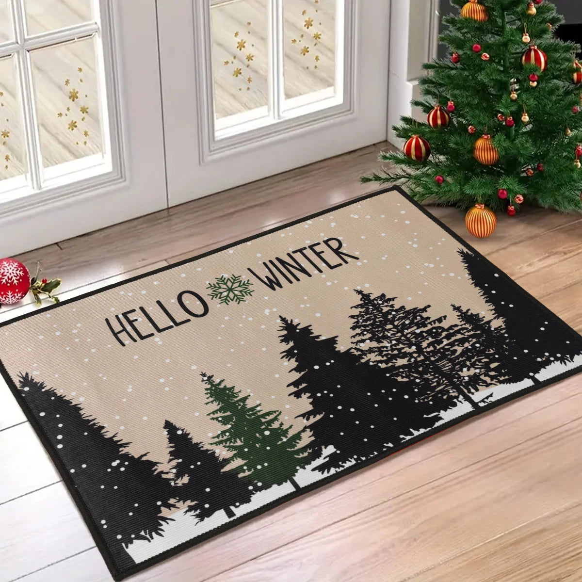 Paillasson de Noël Décorations de joyeux Noël pour la maison 2025 Navidad Natal Tapis de sol extérieur Ornement de Noël Cadeau du Nouvel An 2026