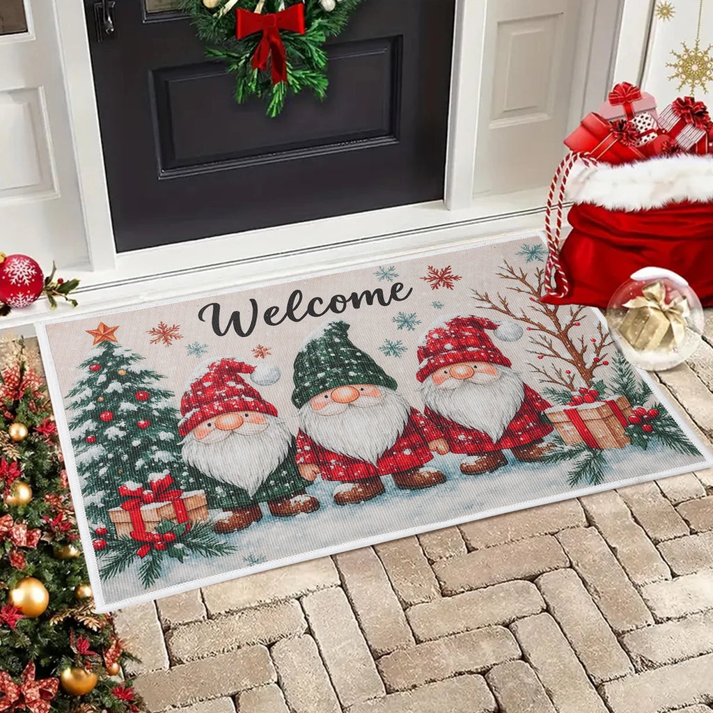Paillasson de Noël Décorations de joyeux Noël pour la maison 2025 Navidad Natal Tapis de sol extérieur Ornement de Noël Cadeau du Nouvel An 2026
